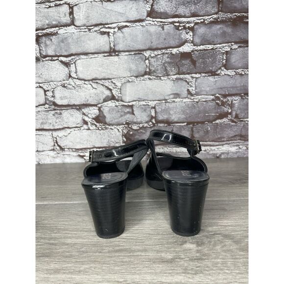 Ara Black Patent Leather Peep Toe Strap Pump Heels Women Sz 8.5M US/39EU - Picture 13 of 16